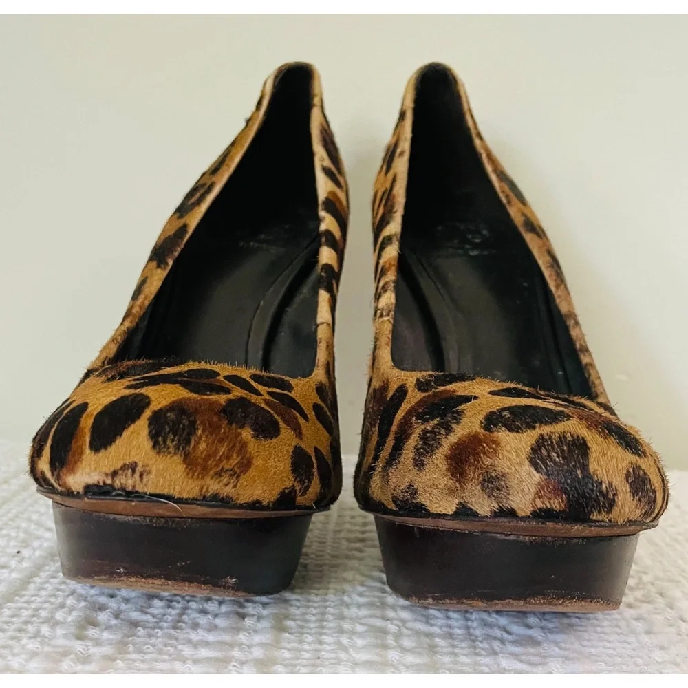 TORY BURCH Leopard Calf Hair Pumps Heels Size 7.5